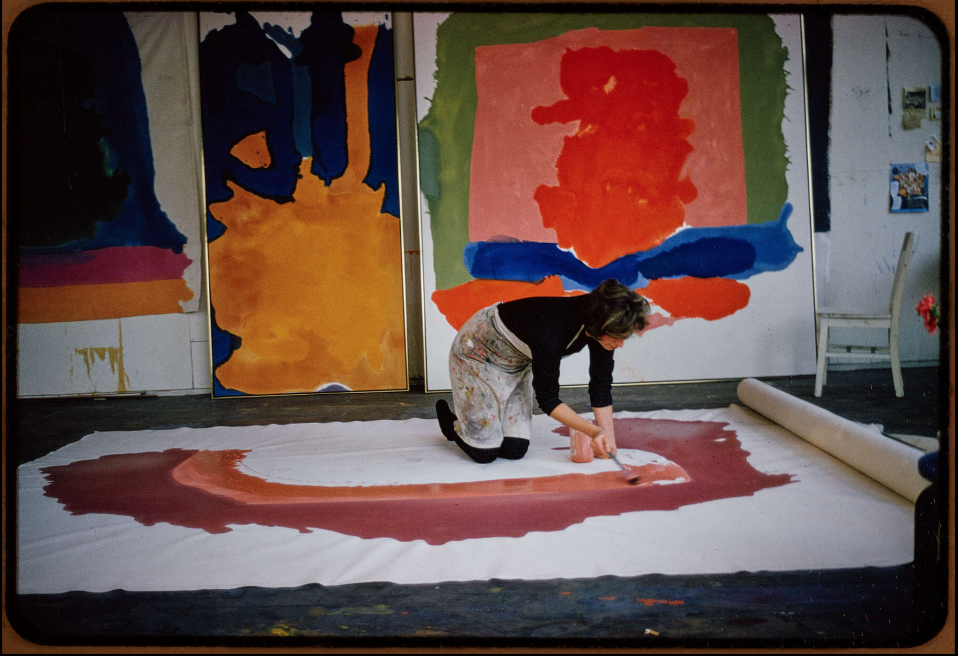 Helen Frankenthaler in her East 83rd Street and Third Avenue studio, New York, April 1964, Alexander Liberman © J. Paul Getty Trust